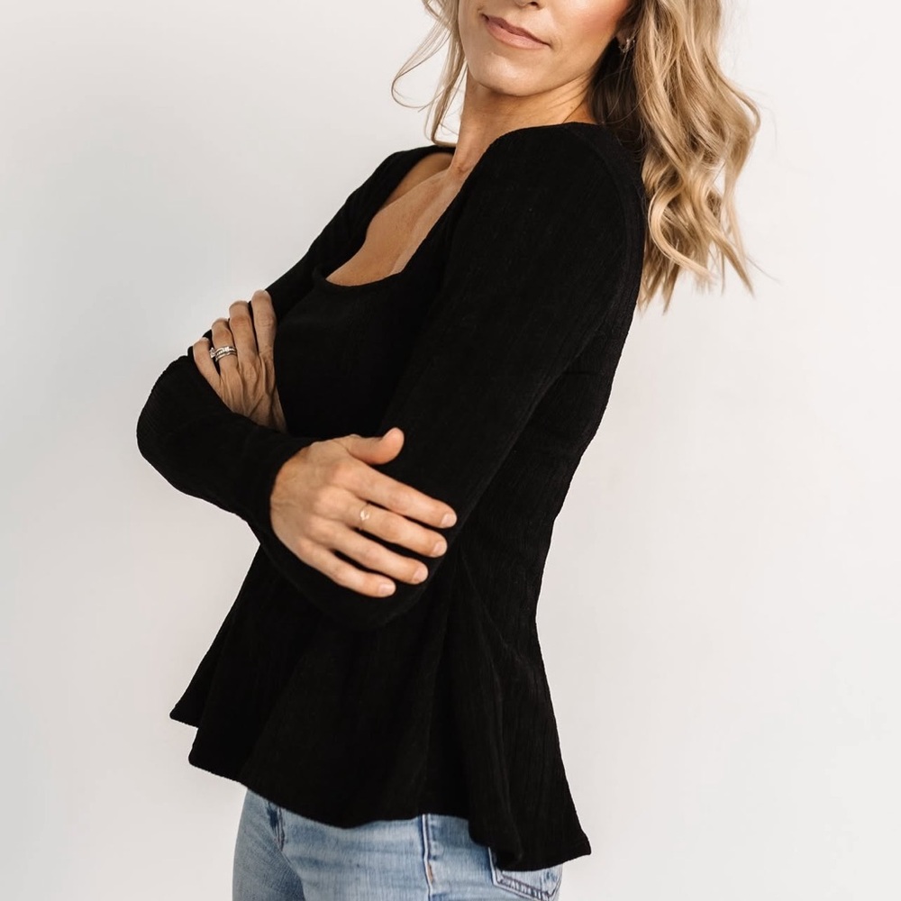 NWT Baltic Born Murphy Square Neck Top in Classic Black Size Small - Picture 4 of 13
